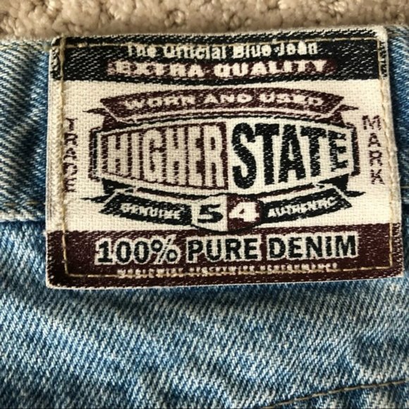 Vintage HIGHER STATE Women’s Relaxed, Button Fly, Tapered Leg Denim 15-16 - Picture 6 of 10